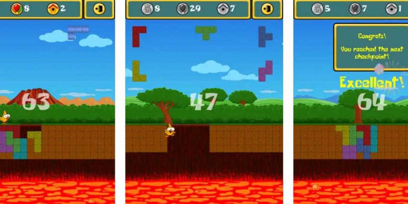 Chicky Drop lands on iOS and Android with fast-paced block puzzles determining a chicken’s fate