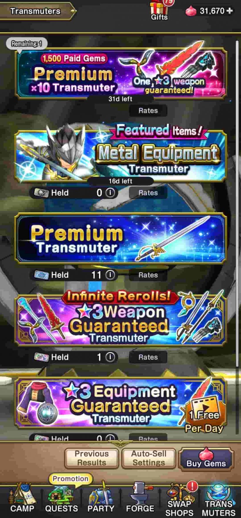 A whole host of banners for summoning in Dragon Quest Smash/Grow, they're all colourful and vaguely headache-inducing.