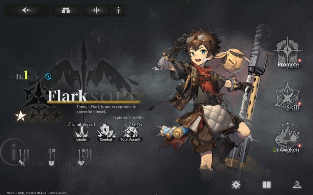 flark boy with short hair and a gun like weapon accompanied by a flying golden ball