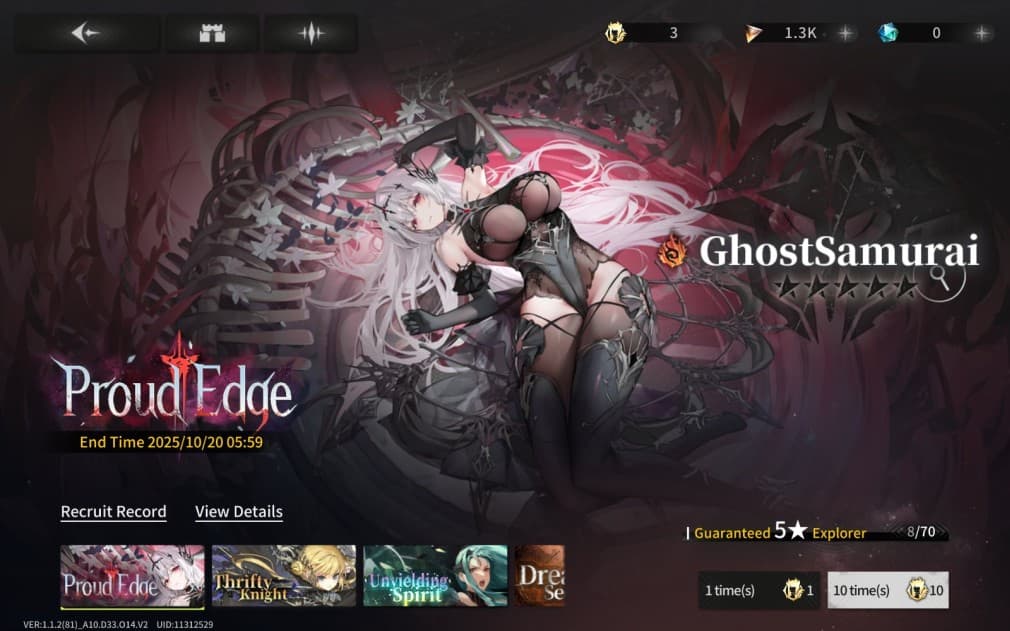 gacha for ghostassassin with rateup
