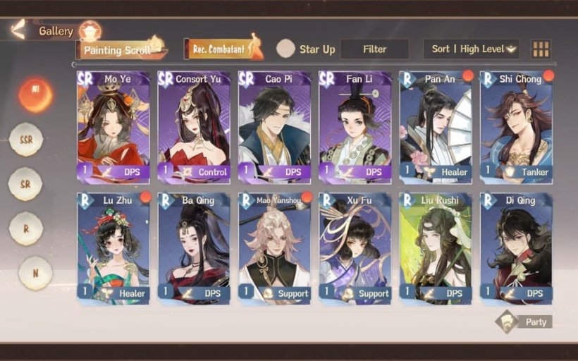 gallery of summoned characters