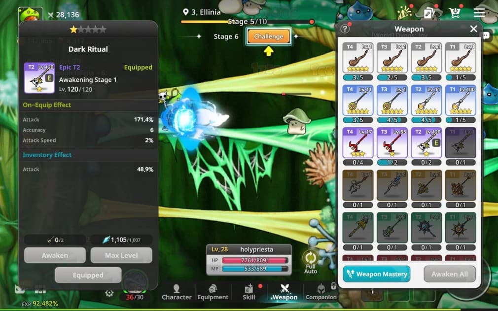 weapon upgrade window