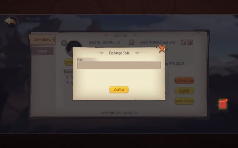 code redeem window