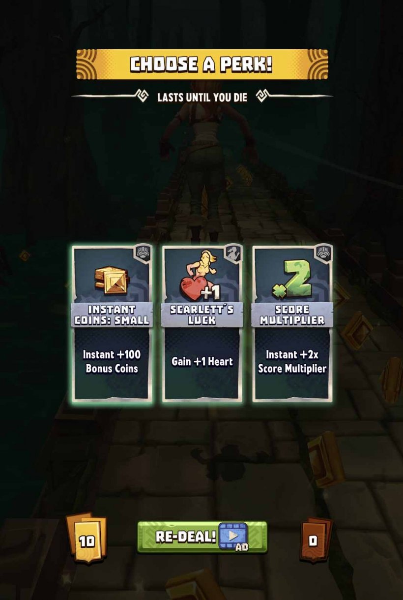 a set of perks you can choose from