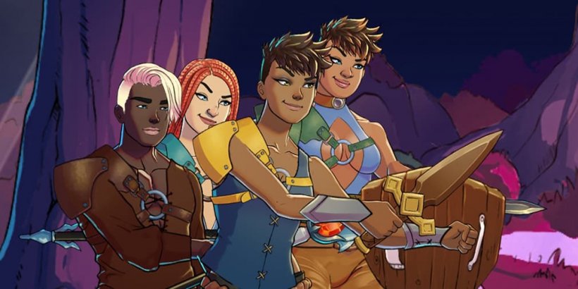 heroes exploring a dungeon