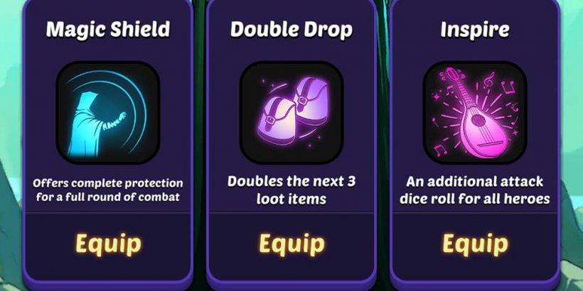 a menu of skill options