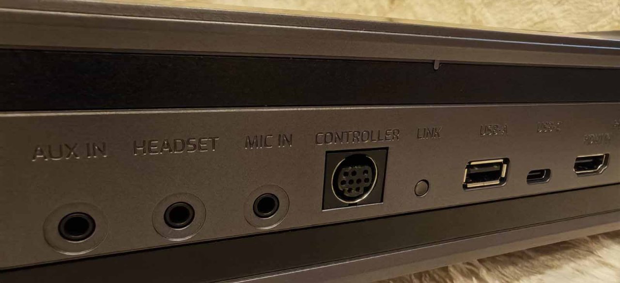 different ports in the back of the speaker