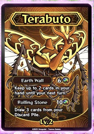 drawing of an ancient insect creature on a card