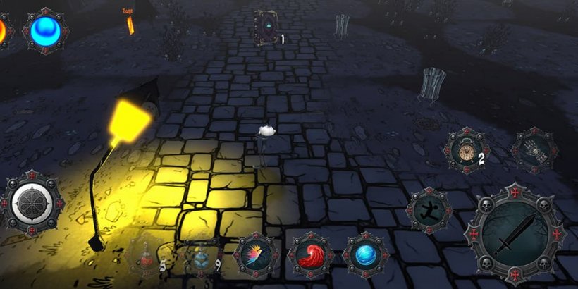 Victor walking down a cobblestone street