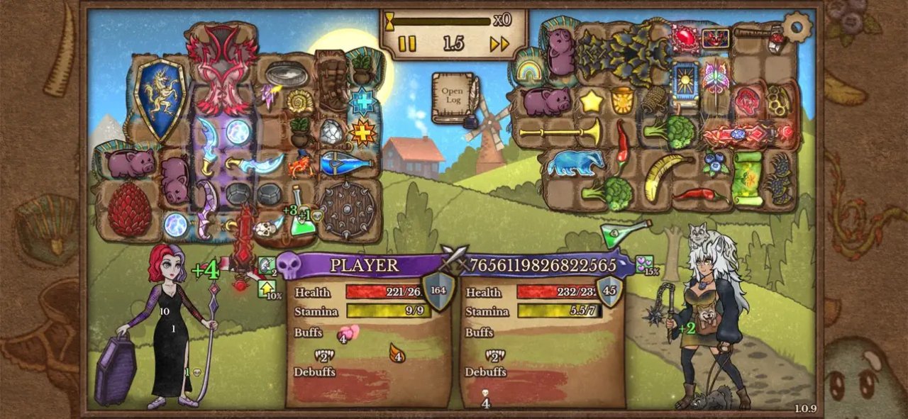 screenshot of a game screen displaying various items available for players to interact with