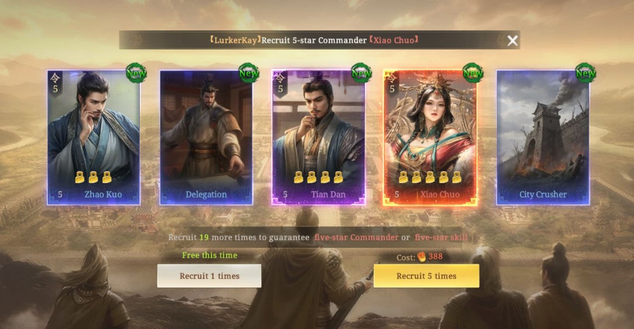 Commander summon results