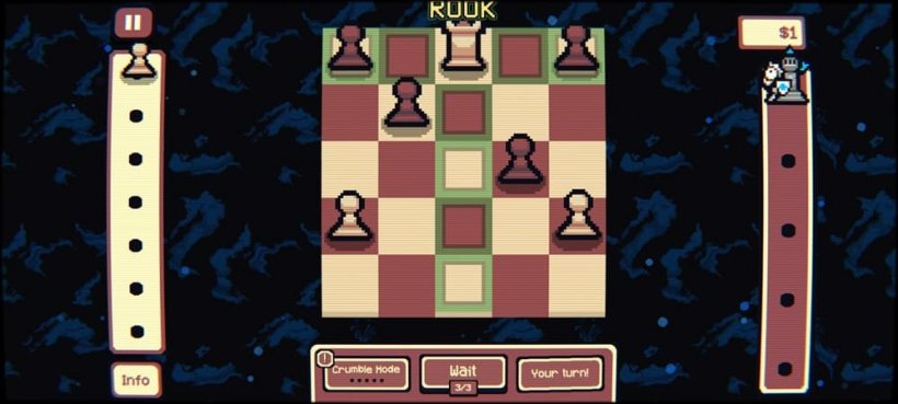 An image of early game Gambonanza including a selected Rook.