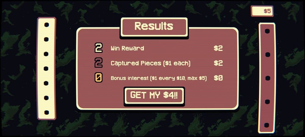 An image showing the end of a match with rewards.