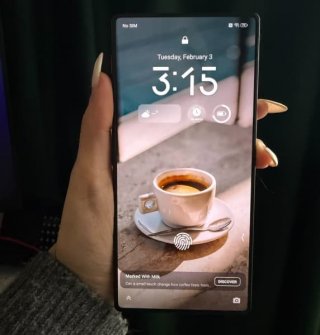 holding the redmagic 11 air with the screen turned on