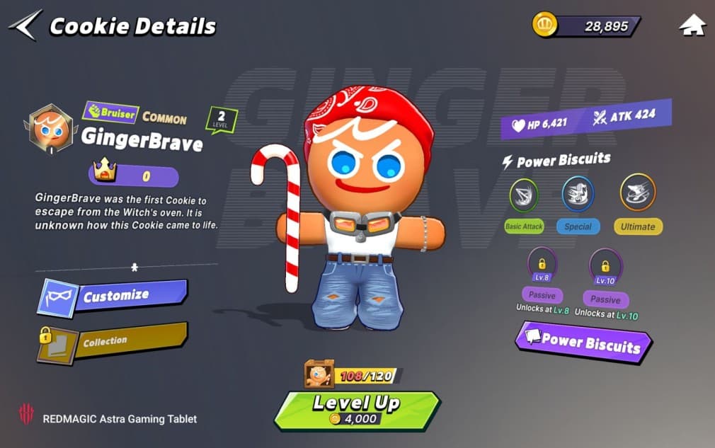 gingerbrave with bandana and ripped jeans in ovensmash