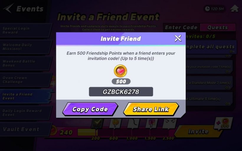 player id code shared for friendship points in cookie run ovensmash