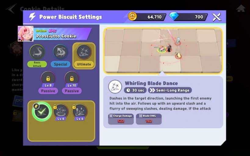 skills for prosciutto cookie in cookie run ovensmash