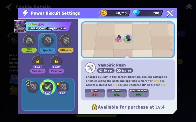 skills for black pudding cookie in cookie run ovensmash