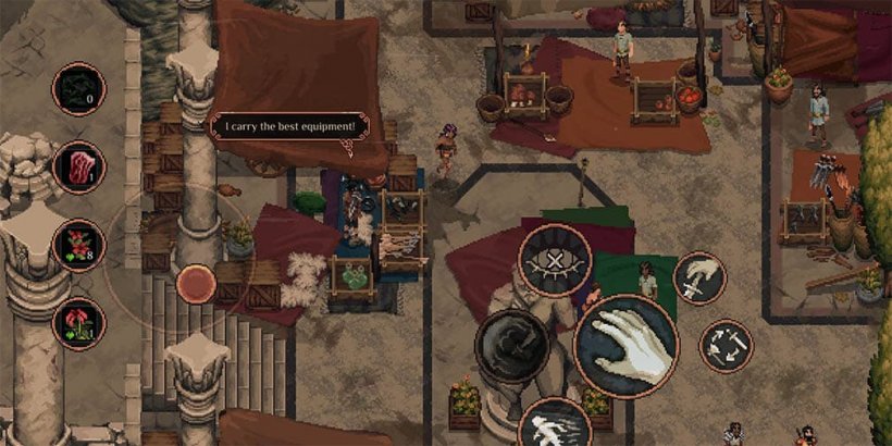 player character running through remnant market