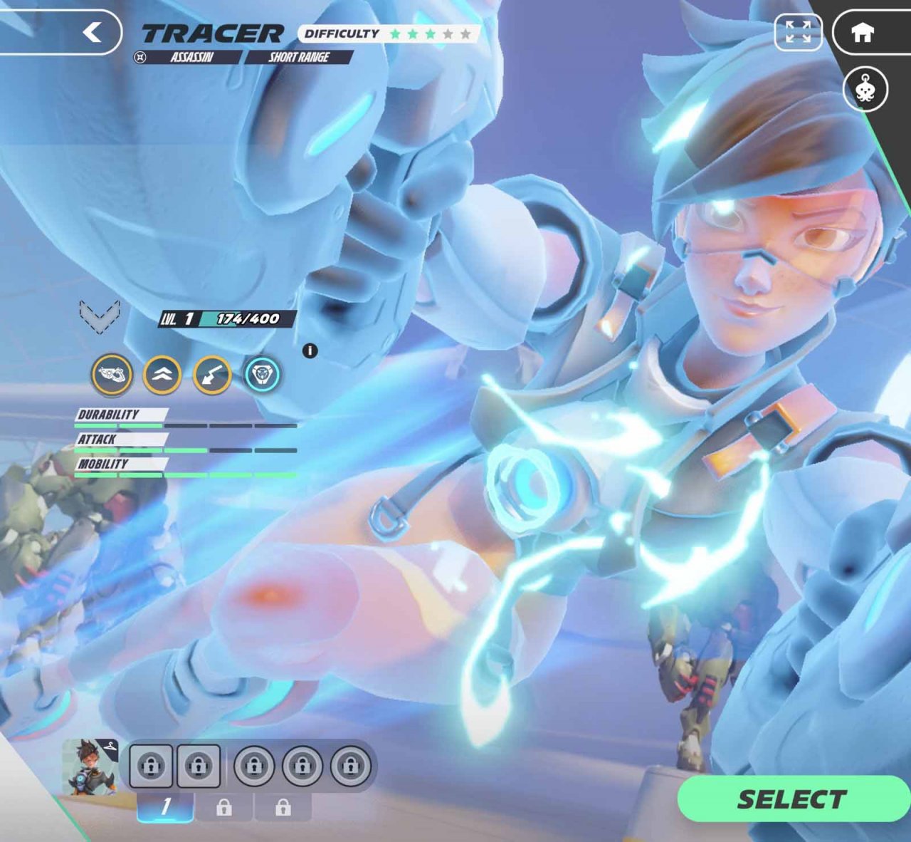 a glowing assassin type female character with dual pistols