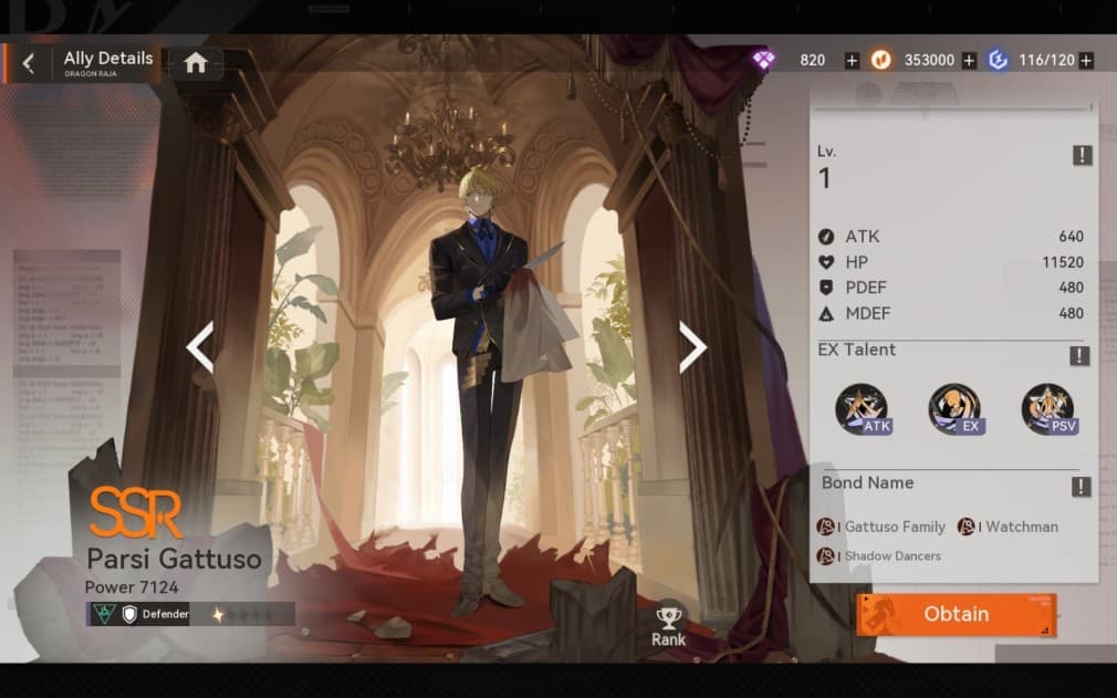 parsi character dressed in a fancy suit with short blond hair