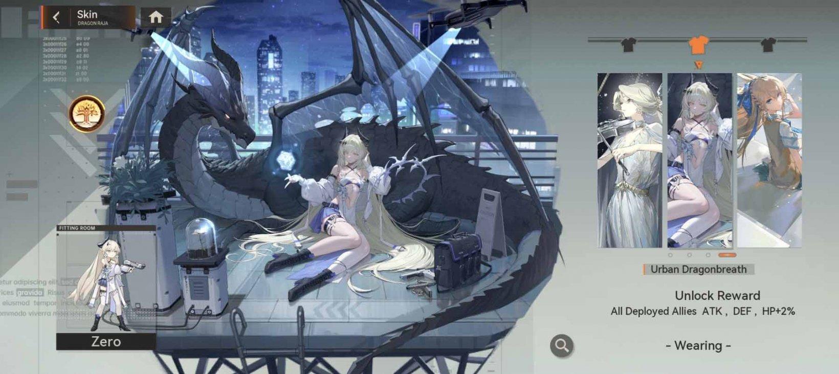 zero's dragonbreath skin obtained from online rewards