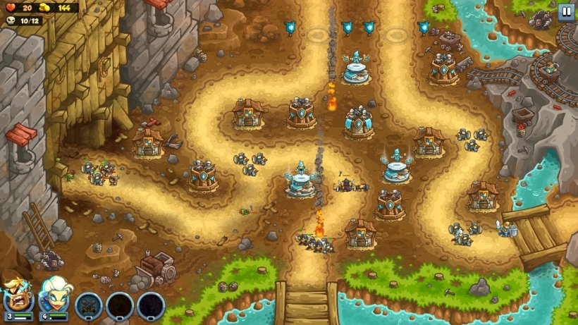 Fire balls reign down on unsuspecting enemies in one of the map's lanes