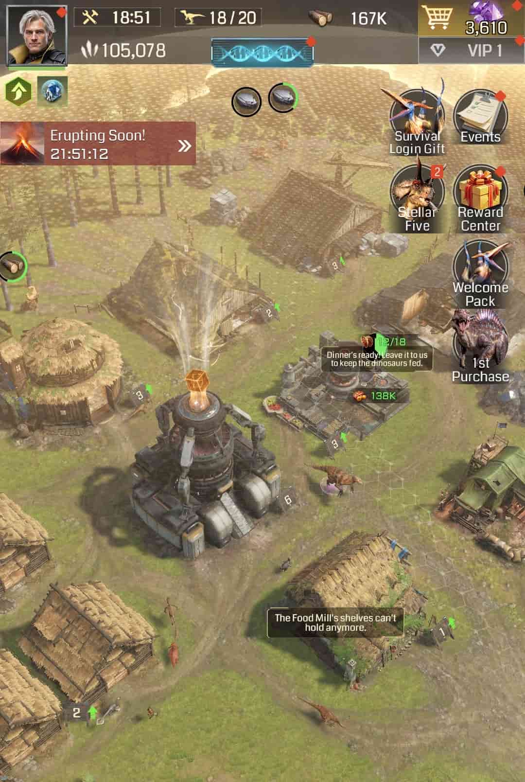 An image of an early-game level 6 base with a golden shield over a protected green area.