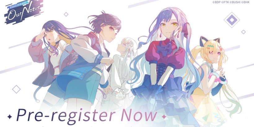 BanG Dream! Our Notes opens global pre-registration with several rewards to grab