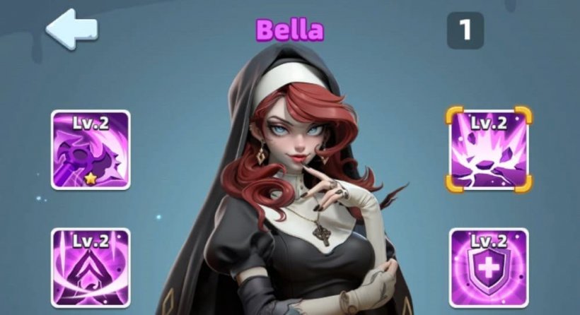 bella nurse with red hair and blue eyes