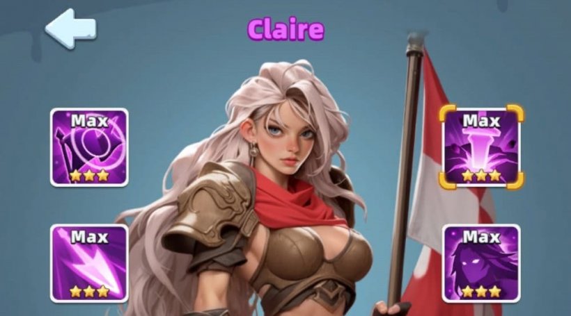white haired warrior girl holding a banner