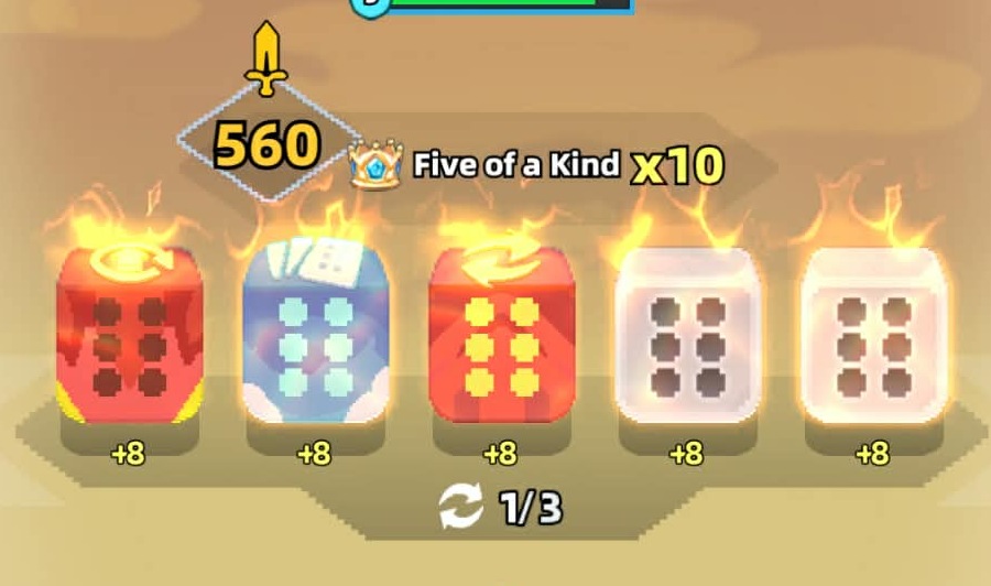 Five of a kind dice