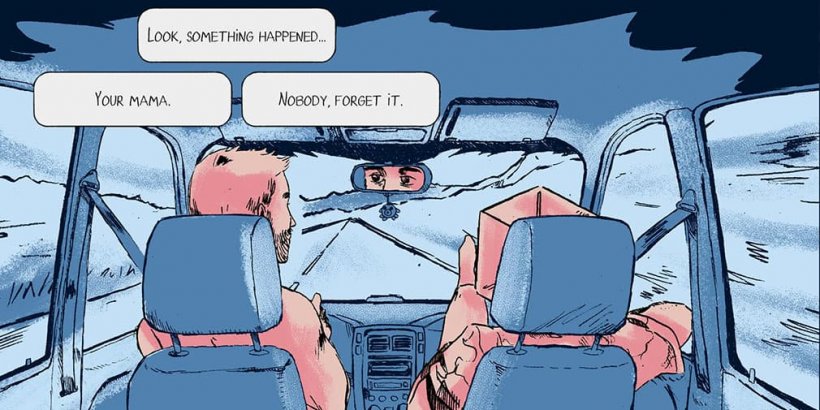 Timothee talking to a friend in a car