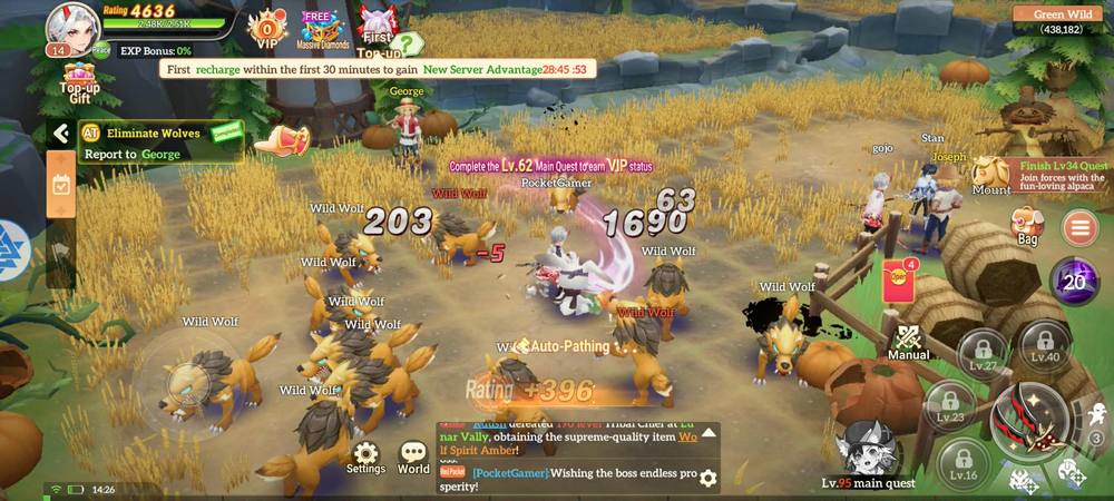 A combat in Magicmon