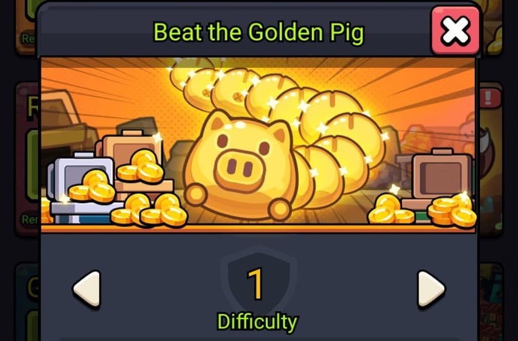 golden pig instance level 1 in cell survivor