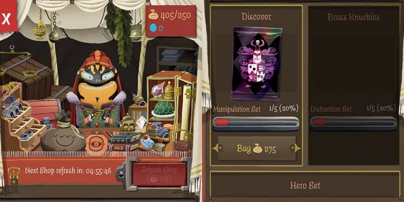 Side by side images of Merchant and Discover Spell card for sale 