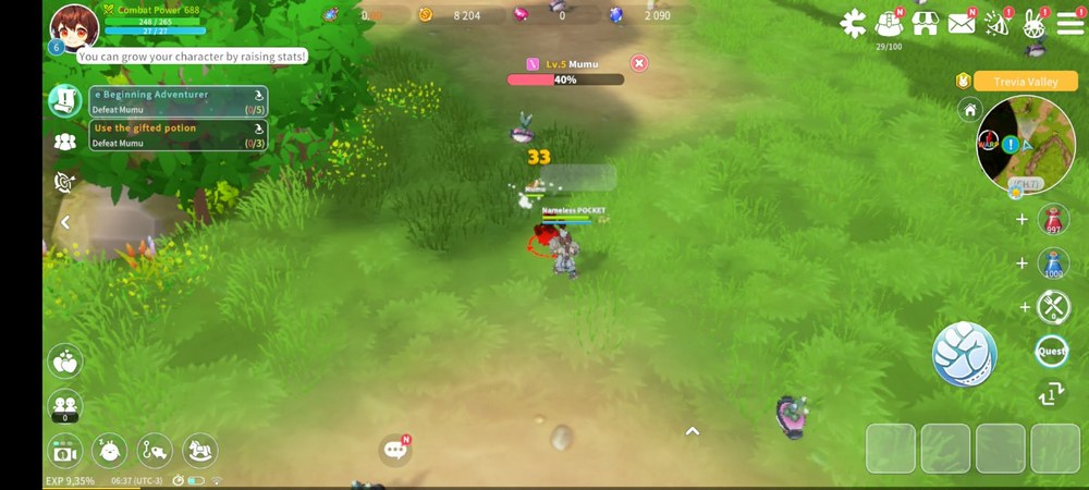 Combat against a mob