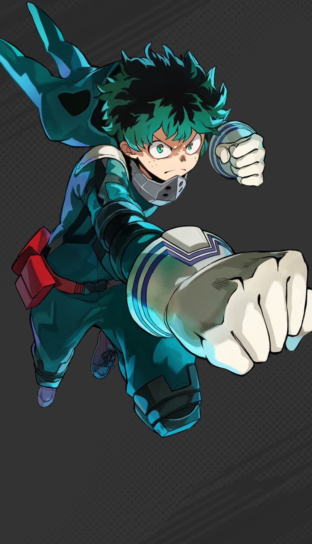 An image of Izuki Midoriya, the main character of MHA, a boy with green hair and freckles.