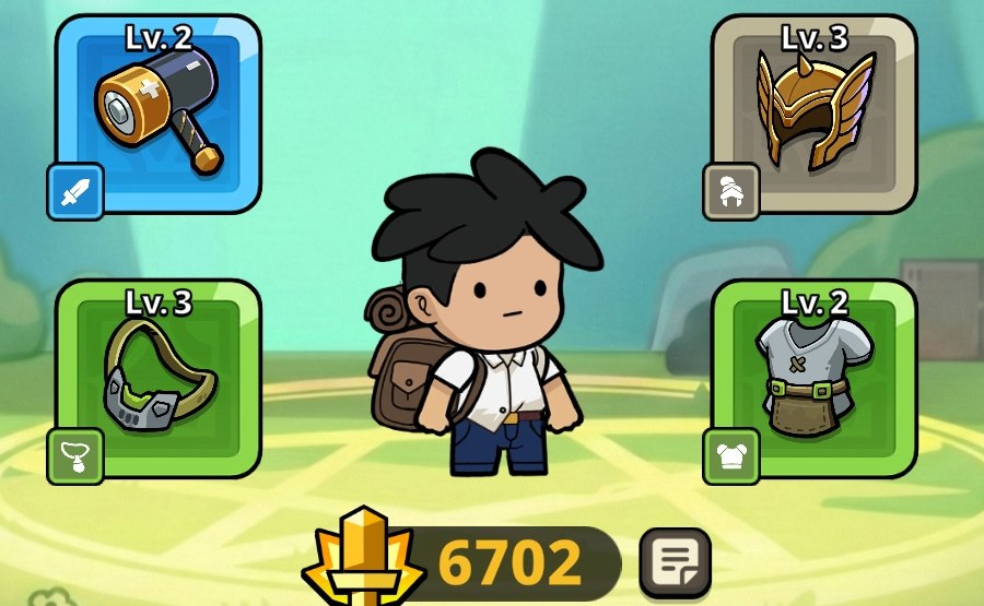 A character and its gear