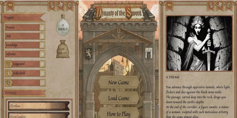 Dynasty of the Sword delivers a massive choice-driven RPG in gamebook form on Android