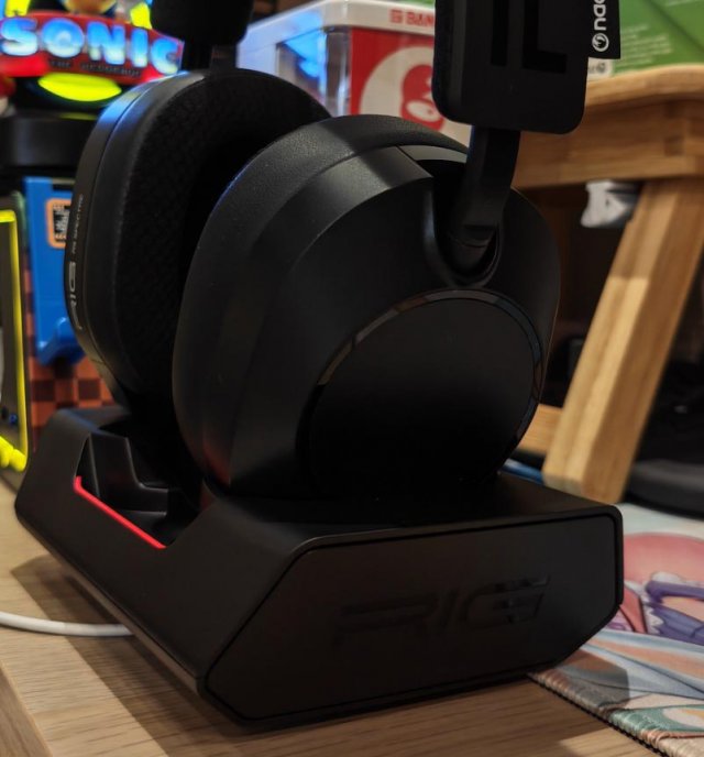 the r8 pro docked in its charging base