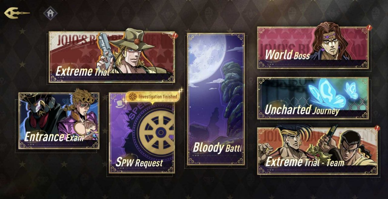 banners showing the hall of trials modes