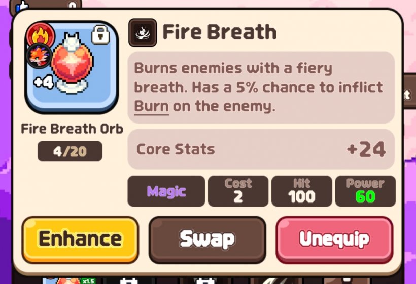 An orb is Dragon Village 3, including its effects