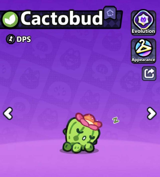 a cactus critter named Cactobud sleeping