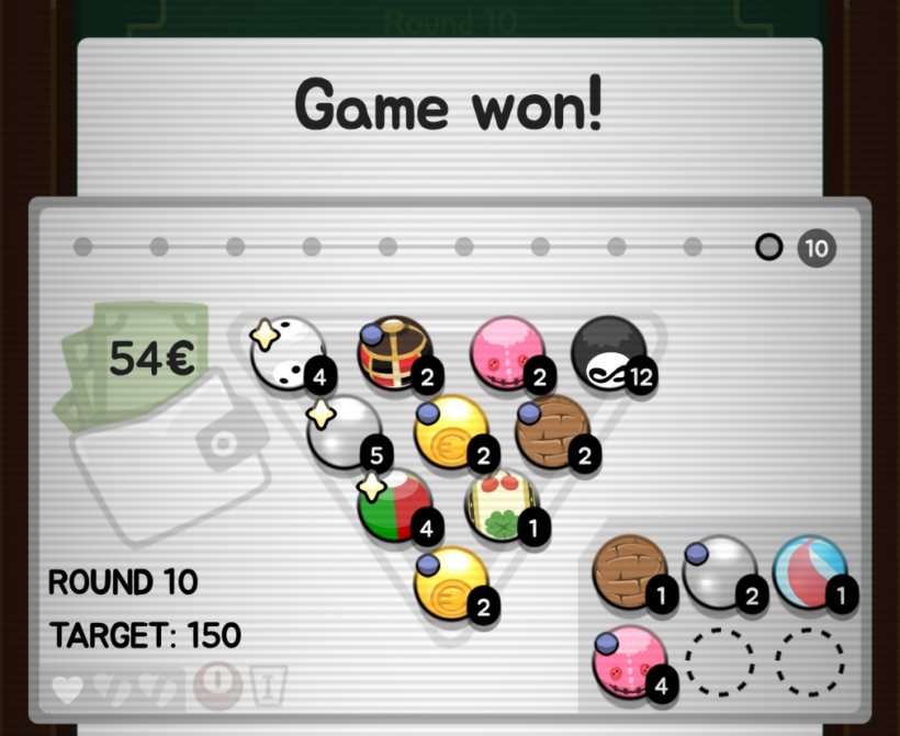 An assortment of balls from Ultrapool that is shown to the player after winning a run