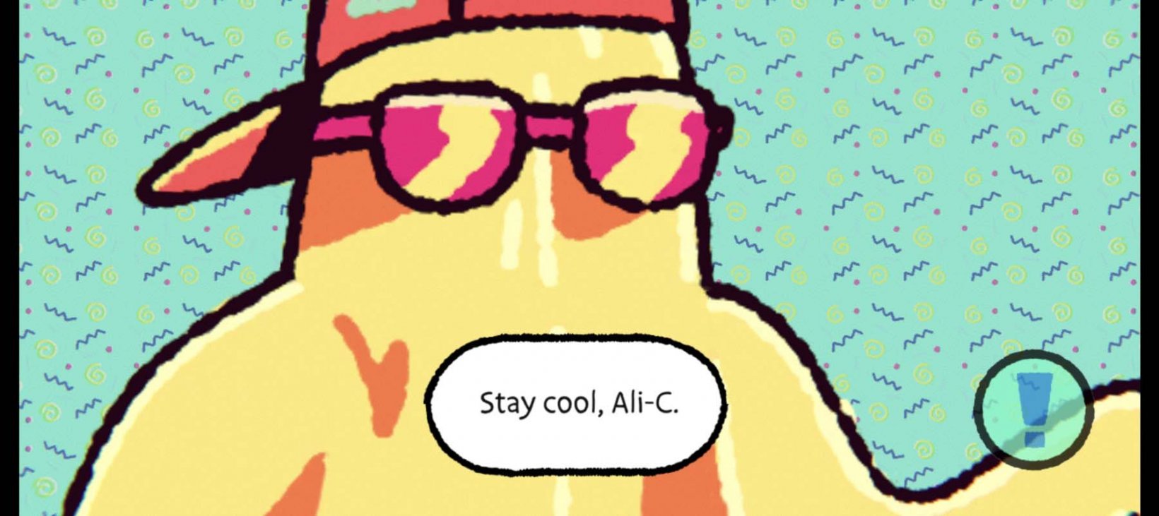 a very cool ghost in glasses and a cap