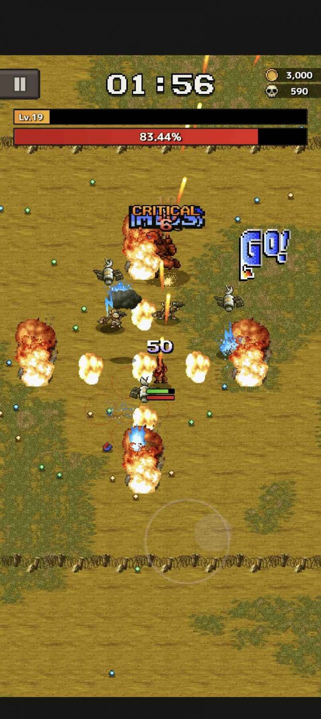 marco blasting enemies away in the middle of a field