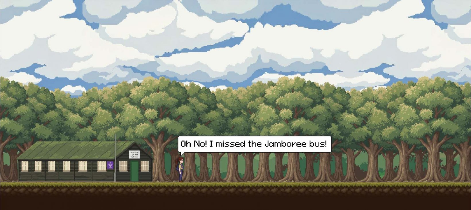 sofie misses the jamboree bus at the very beginning of the runner
