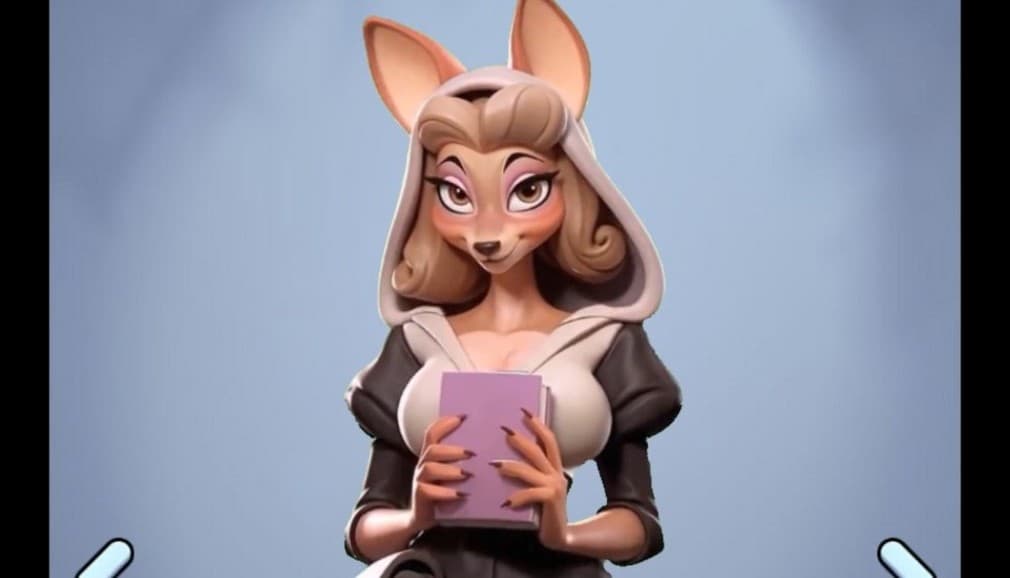 miriel the healer character holding a book and dressed like a nun