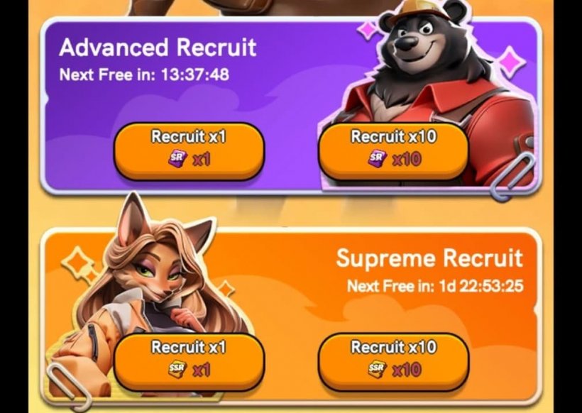 advanced and supreme gacha recruits in last furry survival